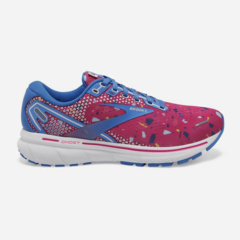 Tenis Brooks Correr Ghost 14 Cushioned Mujer Zapatillas En Asfalto - Azules Azul Rey / Rosas / Oscur